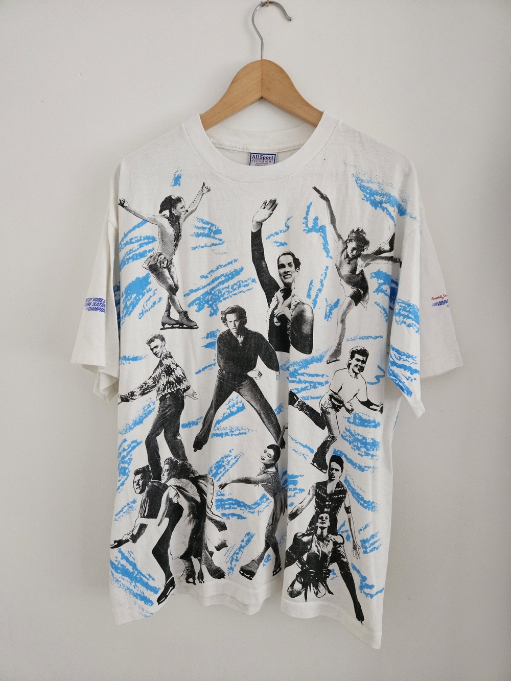 Vintage 90s World Figure Skating Champions Shiry Extra Large All Over Print 1994